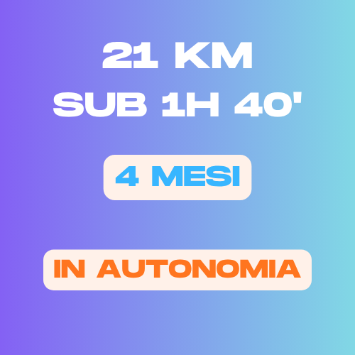 Coaching Mezza maratona (21 km) · Sub 1h40 — Smart